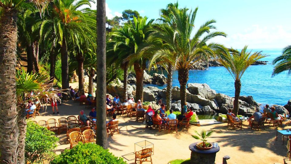 Cala Banys in Lloret de Mar with its rocky inlets and deep blue water