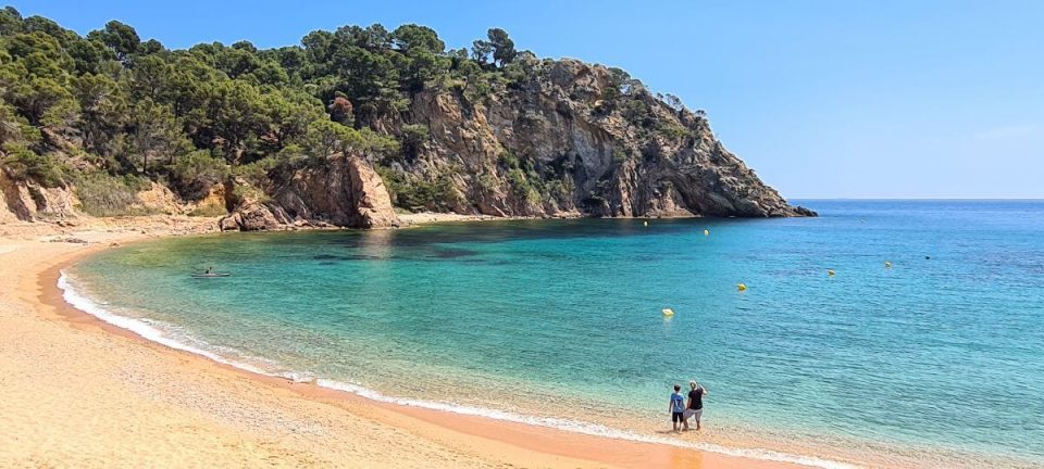 Cala Giverola in Tossa de Mar with turquoise water and green cliffs